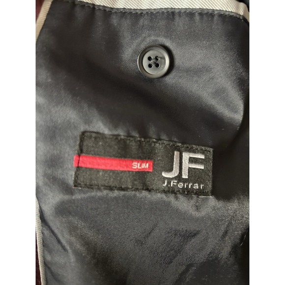 J Ferrar Mens Velvet Sports Coat Blazer Size 38R Slim Fit (Merlot Burgundy) - Picture 3 of 11